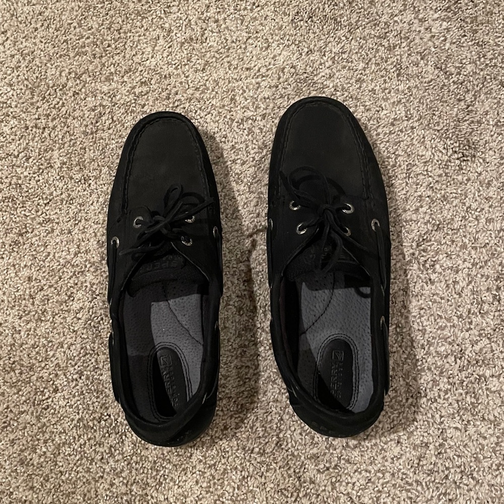 Black Sperry Boat Shoes